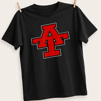 Bold graphic Anson Tigers logo T-shirt featuring a prominent letter A