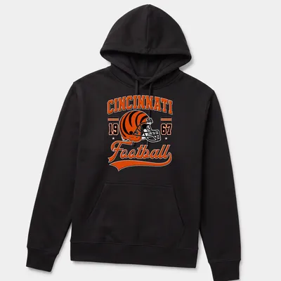 Vintage retro Cincinnati football shirt featuring a helmet and bold lettering — printed on a unisex hoodie