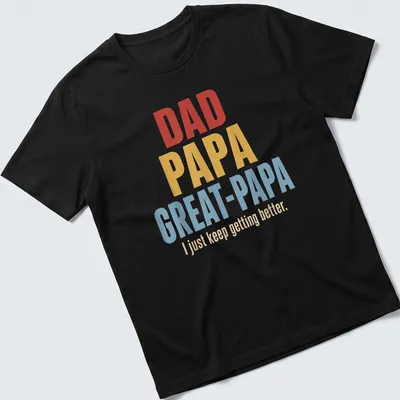 Text-based design with bold typography showcasing dad pride