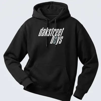 Minimalist DAKSTREET BOYS T-shirt featuring a compass design in white and light gray — printed on a unisex hoodie