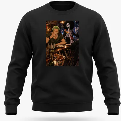 Anime-style design of two characters clinking drinks with the text 'Drinking Break' above. — printed on a unisex sweatshirt