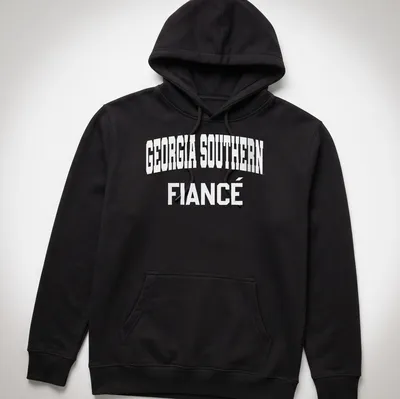 Bold collegiate Georgia Southern Fiance t-shirt in white lettering — printed on a unisex hoodie