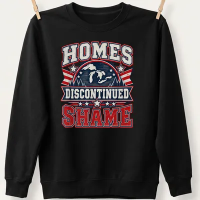 Vintage distressed Lake Ontario T-shirt with bold text and lake imagery — printed on a unisex sweatshirt