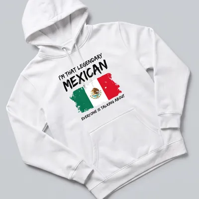 Bold distressed Mexico pride t-shirt featuring the Mexican flag and eagle — printed on a unisex hoodie
