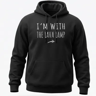 Retro Halloween t-shirt featuring a lava lamp and playful text — printed on a unisex hoodie