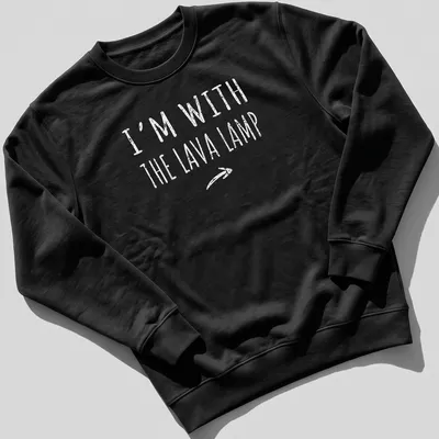 Retro Halloween t-shirt featuring a lava lamp and playful text — printed on a unisex sweatshirt