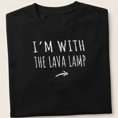 Retro Halloween t-shirt featuring a lava lamp and playful text