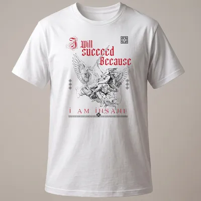 Vintage illustration of a warrior on a winged horse with bold text — printed on a unisex t-shirt