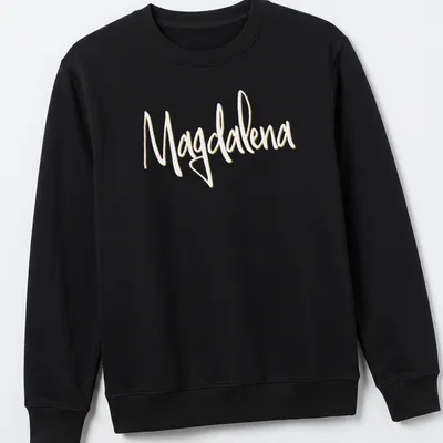 Personalized t-shirt featuring the name Magdalena in elegant script — printed on a unisex sweatshirt