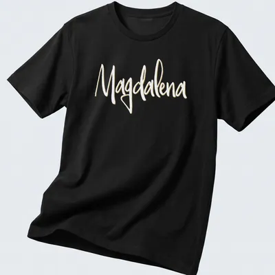 Personalized t-shirt featuring the name Magdalena in elegant script