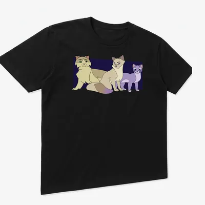 Cute cartoon cats with the text 'Pomefiore Cats' in playful script — printed on a unisex t-shirt (angled view)