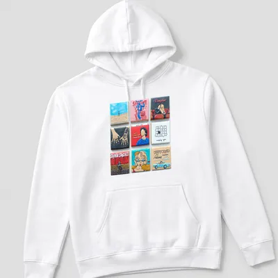 Colorful pop art shirt featuring Stephen Sanchez and lyrics in vibrant colors — printed on a unisex hoodie